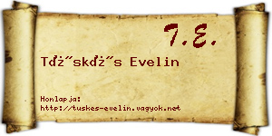Tüskés Evelin névjegykártya