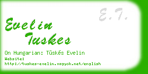 evelin tuskes business card